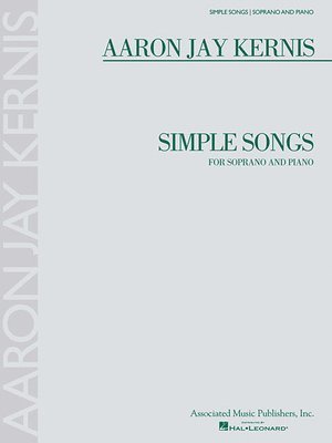 Simple Songs: For Soprano and Piano, Häftad