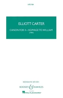 Canon for 4 - Homage to William: For Flute, BB Bass Clarinet, Violin and Cello, Häftad. Tillgänglighet: Lägg i varukorg
