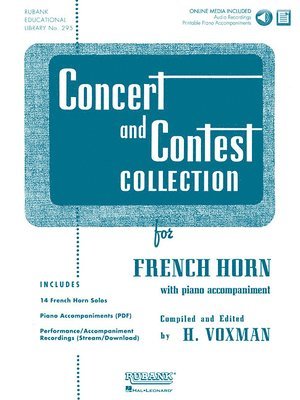 H. Voxman - Concert and Contest Collection for French Horn Book/Online Media, Häftad