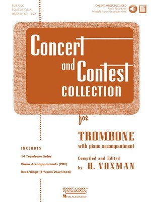 H. Voxman - Concert and Contest Collection for Trombone with Piano Accompaniment Solo Book with Online Media Intermediate Trombone Repertoire for Students, Recita, Häftad