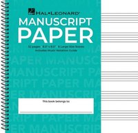 bokomslag Wide Staff Wirebound Manuscript Paper Aqua Cover Spiral Music Notebook 6 Staves Per Page with Notation Guide