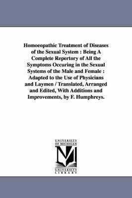 Homoeopathic Treatment of Diseases of the Sexual System 1