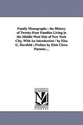 bokomslag Family Monographs