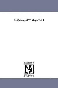 bokomslag De Quincey's writings