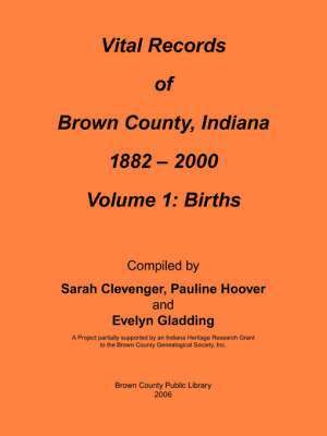 bokomslag Vital Records of Brown County, Indiana