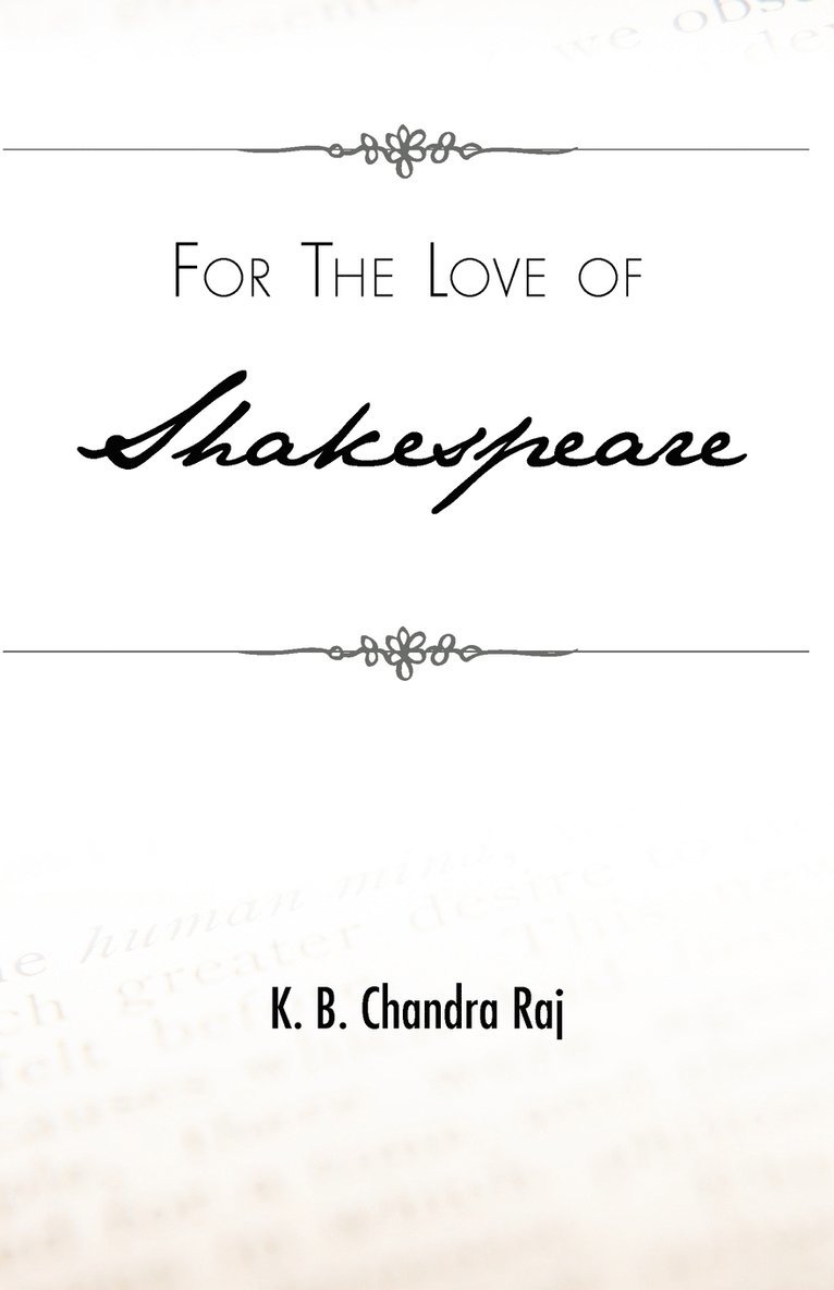 For the Love of Shakespeare 1