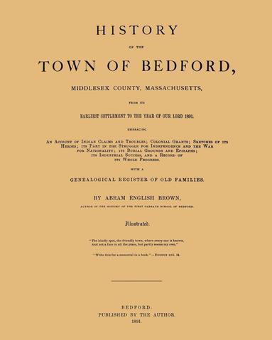 bokomslag History of the Town of Bedford