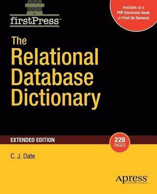 bokomslag Relational Database Dictionary, Extended Edition