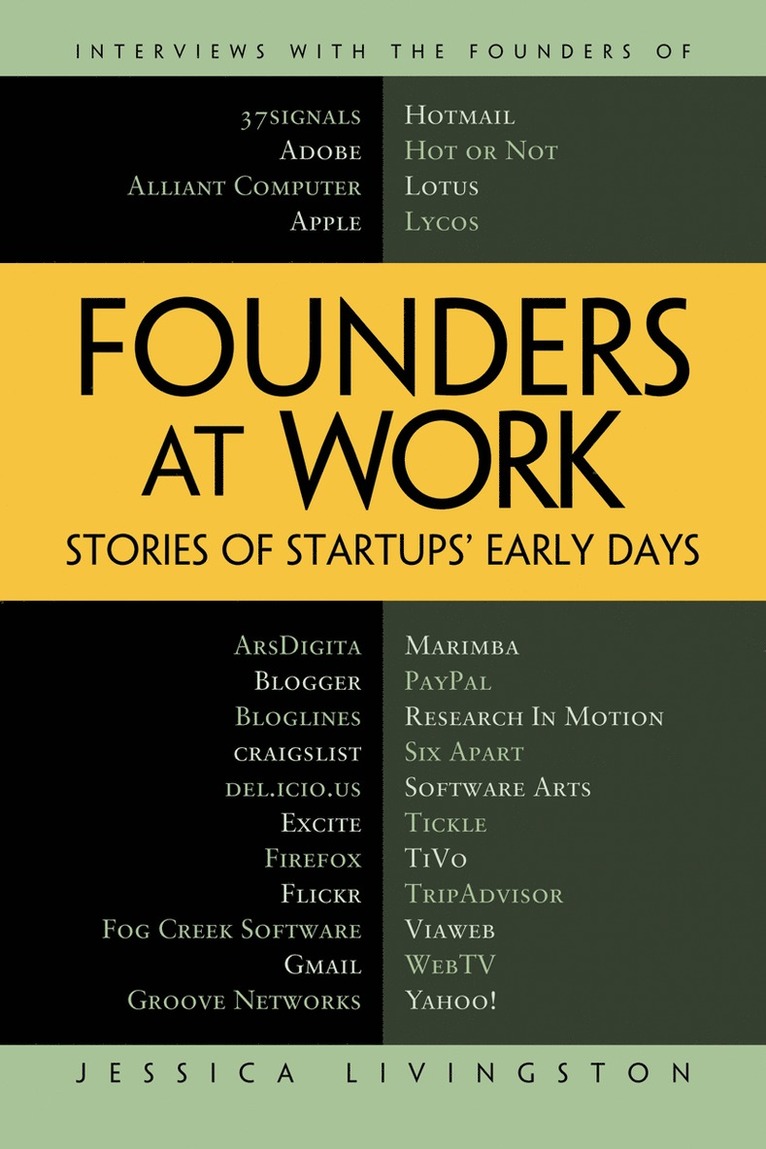 Founders at Work: Stories of Startups' Early Days 1