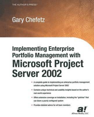 bokomslag Implementing Enterprise Portfolio Management with Microsoft Project Server 2002