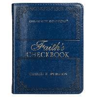 Lux-Leather Blue - Faith's Checkbook - One Minute Devotions 1
