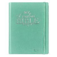 KJV Holy Bible, My Creative Bible, Faux Leather Hardcover - Ribbon Marker, King James Version, Teal W/Elastic Closure 1