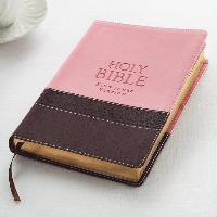 bokomslag KJV Large Print Lux-Leather Brown/Pink
