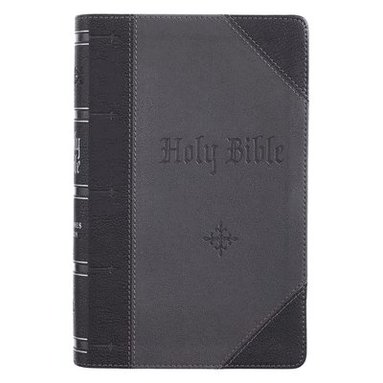 bokomslag KJV Bible Giant Print 2-Tone Black/Dark Gray