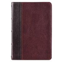 bokomslag KJV Compact Bible Two-Tone Brown/Brandy Full Grain Leather