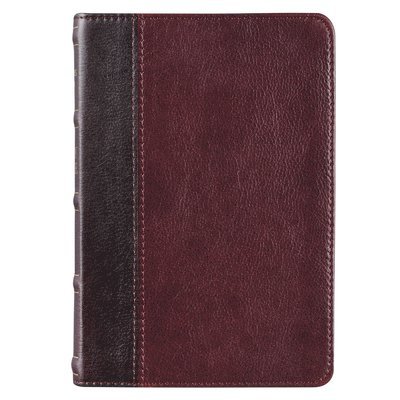KJV Compact Bible Two-Tone Brown/Brandy Full Grain Leather 1