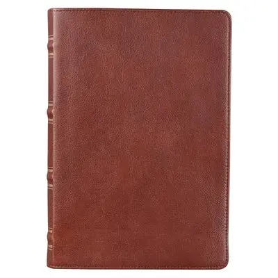 KJV Giant Print Full-Size Bible Brown Full Grain Leather