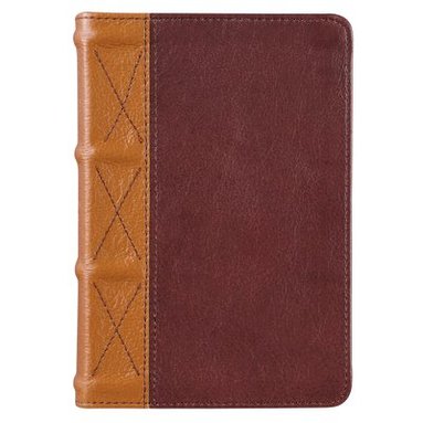 bokomslag KJV Large Print Compact Bible Two-Tone Toffee/Brandy Full Grain Leather