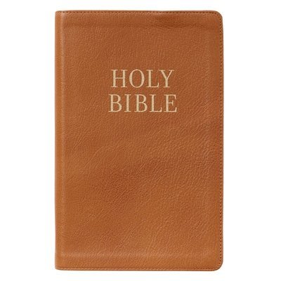 KJV Giant Print Bible Two-Tone Butterscotch Full Grain Leather 1