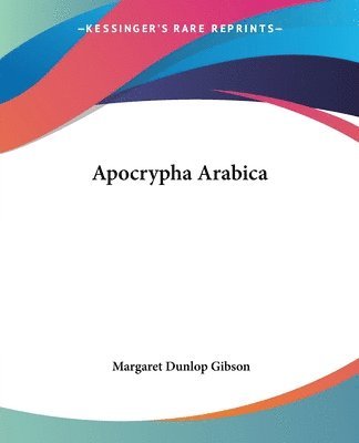 bokomslag Apocrypha Arabica