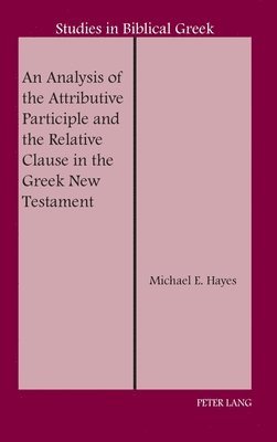 Michael E. Hayes, D. A. Carson - Analysis of the Attributive Participle and the Relative Clause in the Greek New Testament, Inbunden