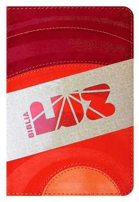 RVC Biblia Luz, amarillo/naranja/amapola simil piel