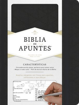 RVR 1960 Biblia de apuntes, negro símil piel