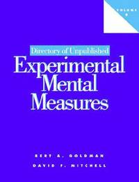 bokomslag Directory of Unpublished Experimental Mental Measures v.9