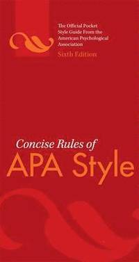 bokomslag Concise rules of apa style