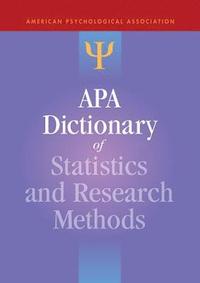 bokomslag APA Dictionary of Statistics and Research Methods