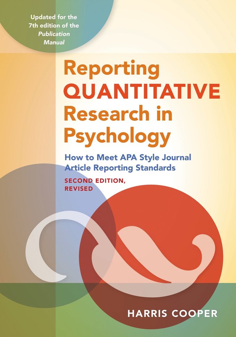 Harris Cooper - Reporting Quantitative Research in Psychology, Häftad
