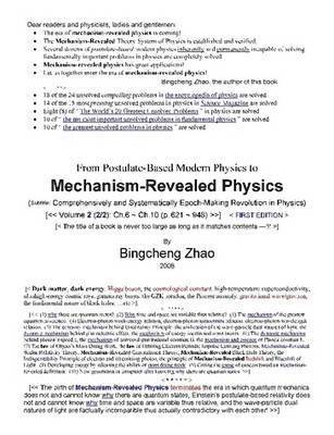 Ph.D. Bingcheng Zhao, Bingcheng Zhao - From Postulate-Based Modern Physics to Mechanism-Revealed Physics, Vol.2 (2/2), Häftad