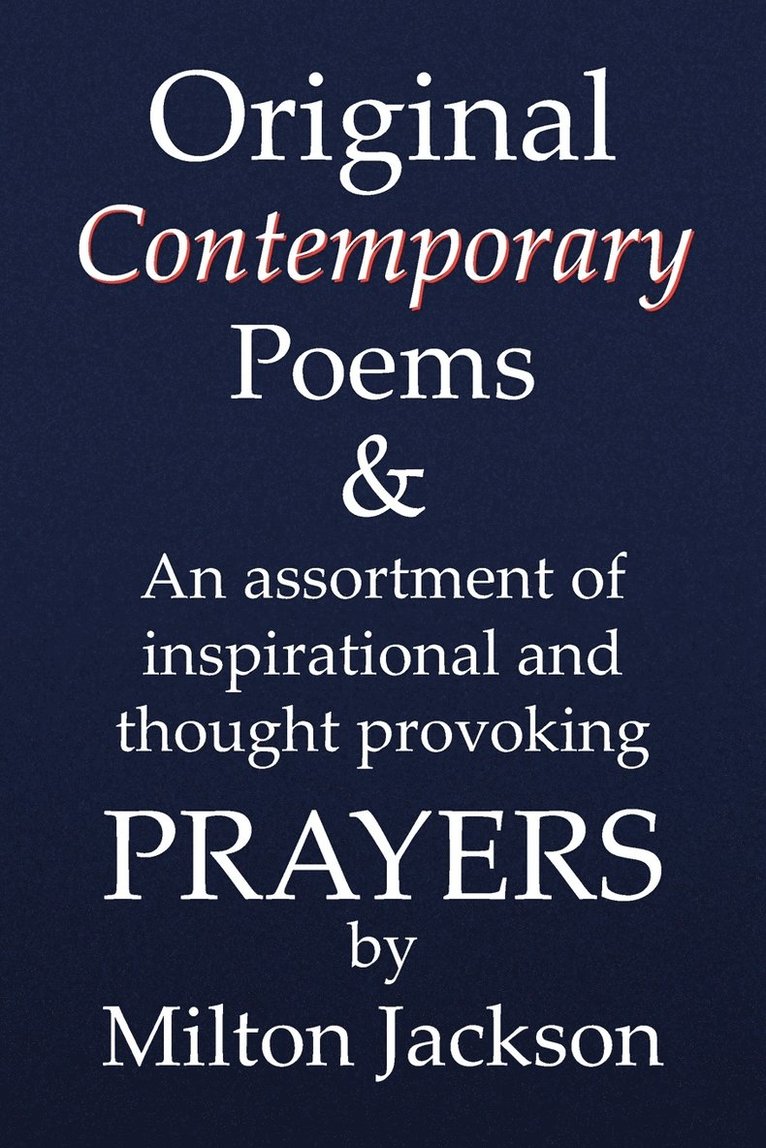 Original Contemporary Poems 1