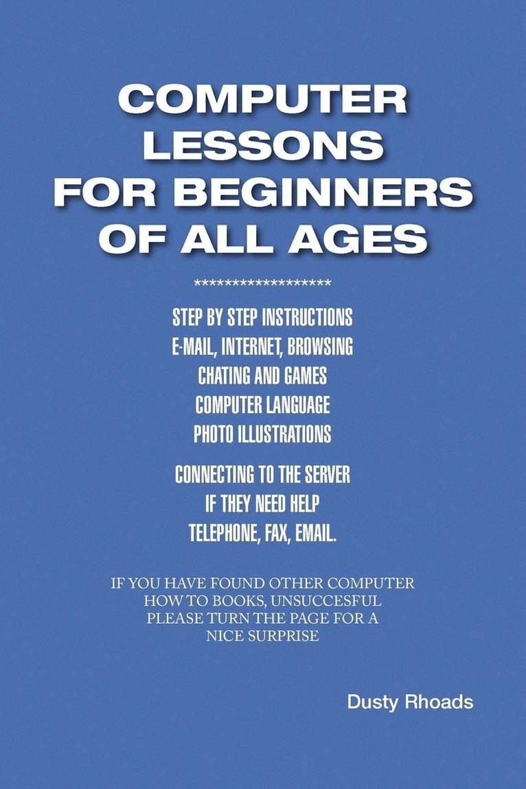 Computer Lessons for the Beginners of All Ages 1