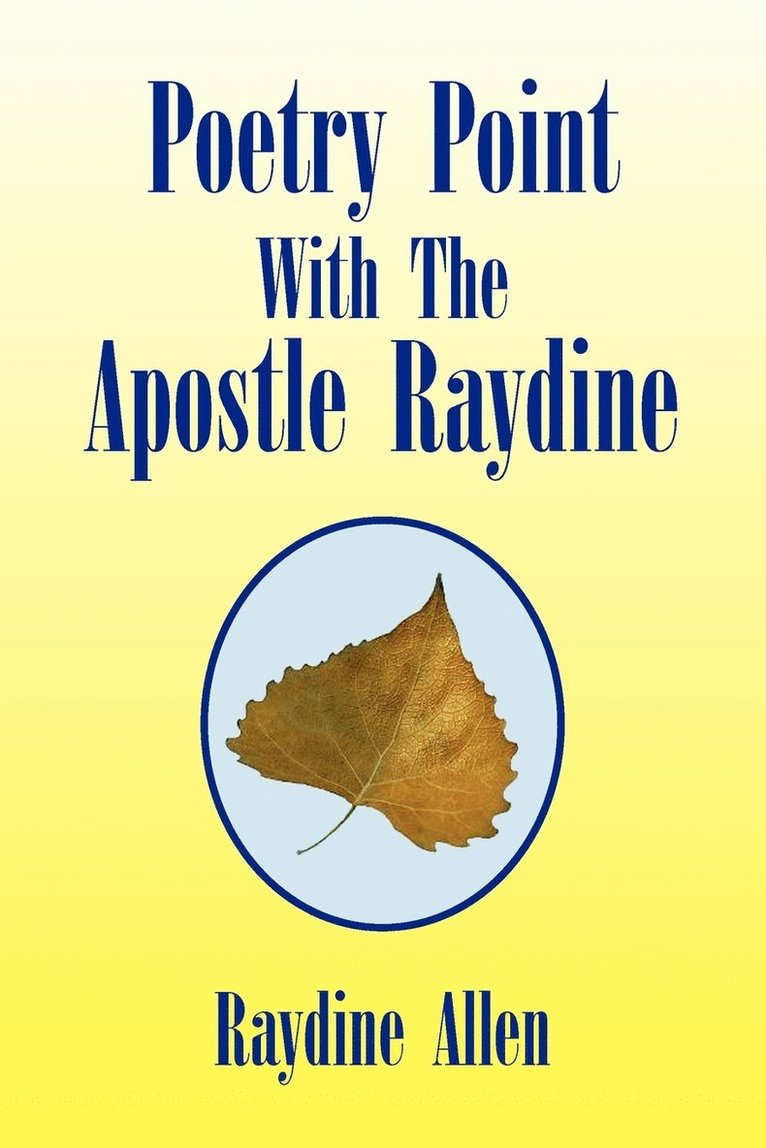 Poetry Point With The Apostle Raydine 1