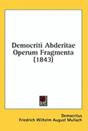bokomslag Democriti Abderitae Operum Fragmenta (1843)