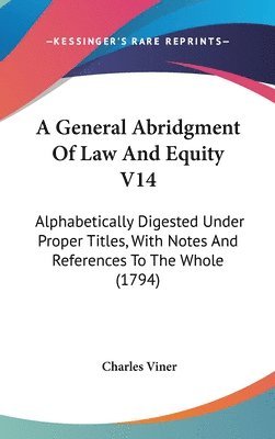 bokomslag A General Abridgment Of Law And Equity V