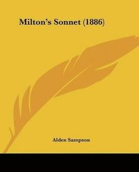 bokomslag Milton's Sonnet (1886)