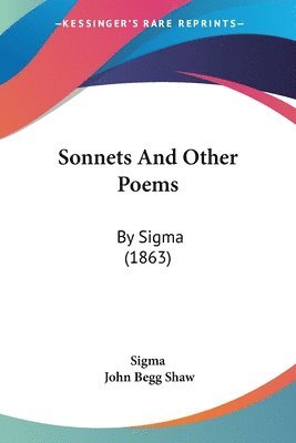 bokomslag Sonnets And Other Poems