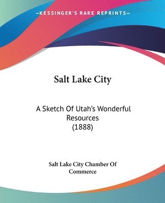 bokomslag Salt Lake City: A Sketch of Utah's Wonderful Resources (1888)