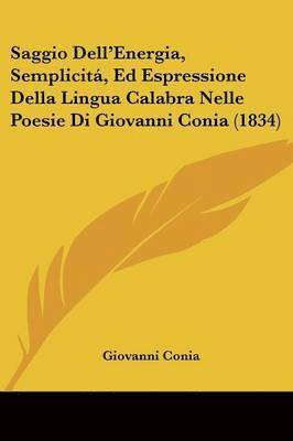 bokomslag Saggio Dell'Energia, Semplicitai, Ed Espressione Della Lingua Calabra Nelle Poesie Di Giovanni Conia (1834)