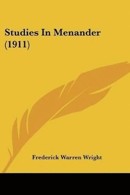 bokomslag Studies in Menander (1911)