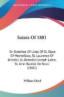 Saints of 1881: Or Sketches of Lives of St. Clare of Montefalco, St. Laurence of Brindisi, St. Benedict Joseph Labre, St. John Baptist 1