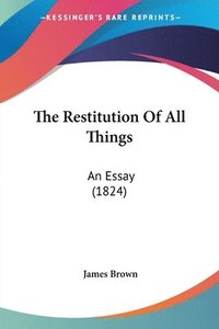 bokomslag Restitution Of All Things
