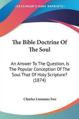 bokomslag Bible Doctrine Of The Soul