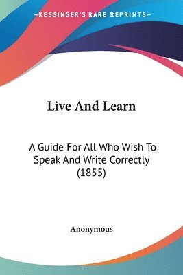 bokomslag Live And Learn