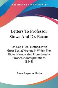 bokomslag Letters To Professor Stowe And Dr. Bacon
