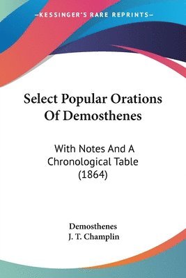 bokomslag Select Popular Orations Of Demosthenes