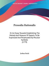 bokomslag Prosodia Rationalis