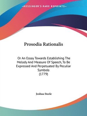 bokomslag Prosodia Rationalis